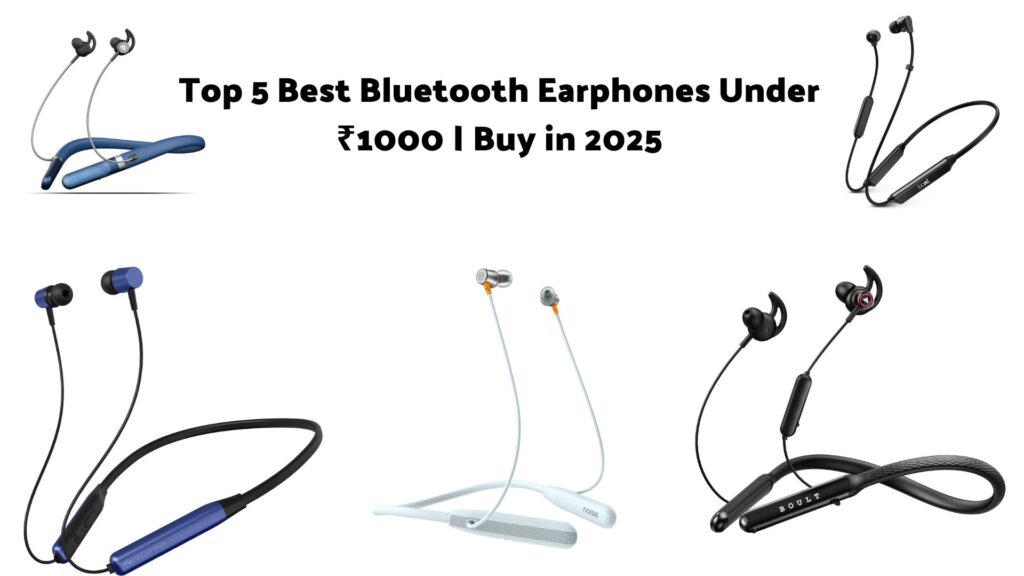 Top 5 Best Bluetooth Earphones Under ₹1000 | Buy in 2024